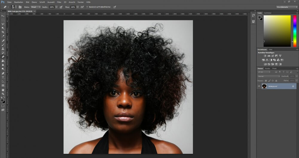 Hair crop with Adobe Photoshop &#8211; tutorial for portrait photographers