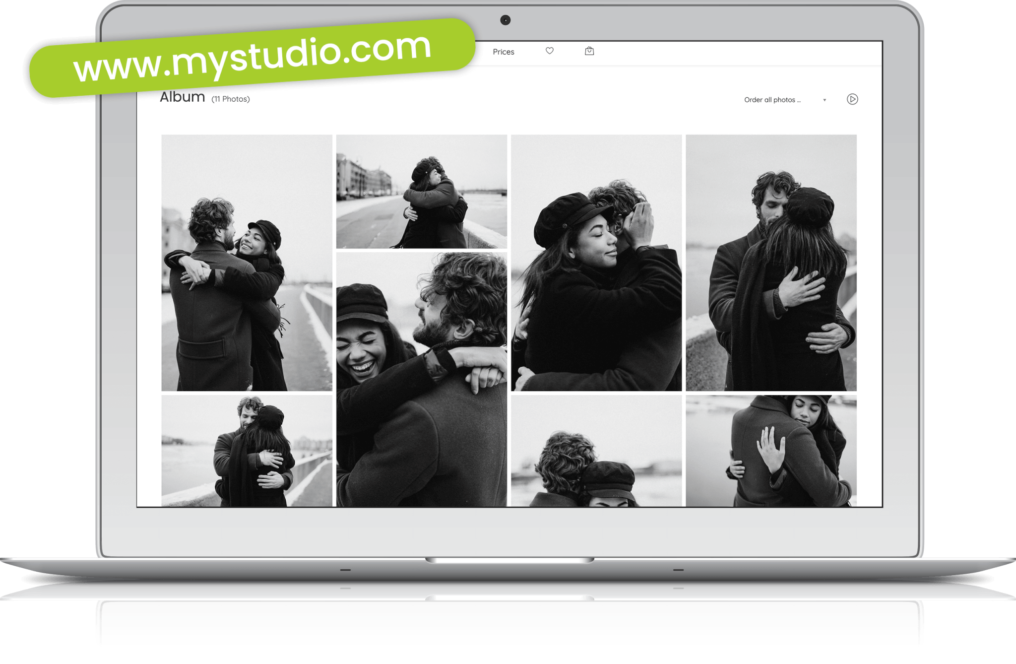 Homepage for photographers